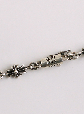 925银十字架朋克风毛衣链