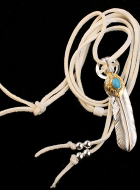 羽毛高桥吾郎纯银羽毛项链吊坠