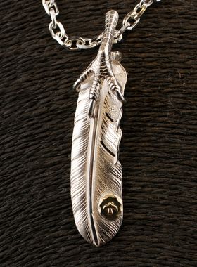 一休高桥纯银羽毛项链套装吊坠