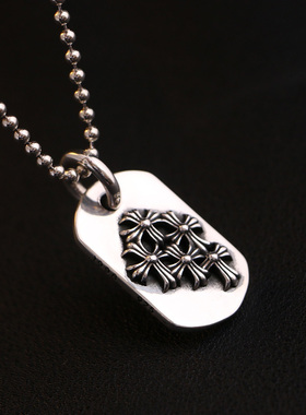 狗牌朋克风情侣男女款吊坠老银匠