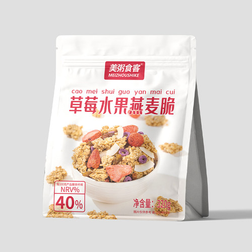 美粥食客酸奶坚果水果燕麦脆烘焙燕麦酥脆营养早餐酸奶水果燕麦脆 - 图3