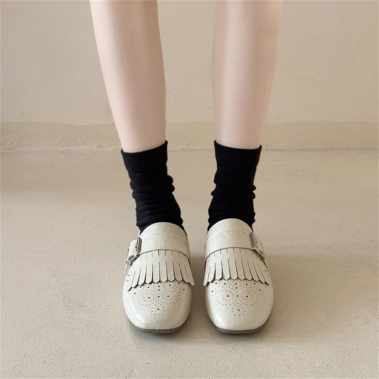 复古英伦风单鞋女2026年春季新款平底百搭乐福鞋通勤高级感小皮鞋,淘宝优惠券,粉丝福利购,淘宝优惠卷