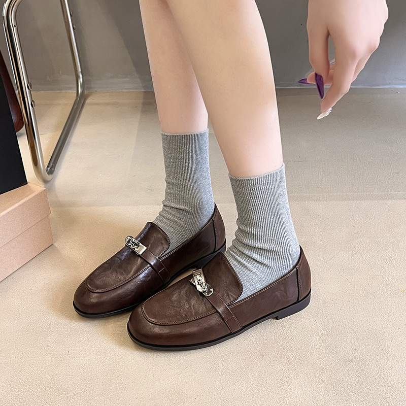 气质平底乐福鞋女2026春季新款爆款时尚百搭单鞋一脚蹬黑色小皮鞋,淘宝优惠券,粉丝福利购,淘宝优惠卷