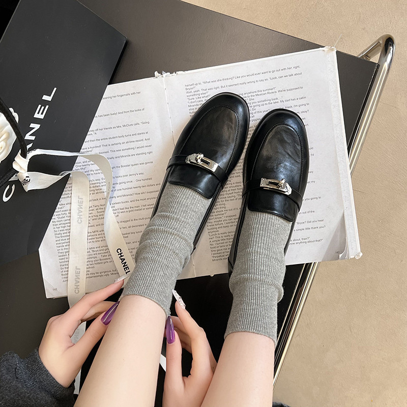 气质平底乐福鞋女2026春季新款爆款时尚百搭单鞋一脚蹬黑色小皮鞋,淘宝优惠券,粉丝福利购,淘宝优惠卷