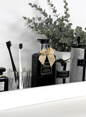 轻奢浴室香薰摆件组合白色装饰品