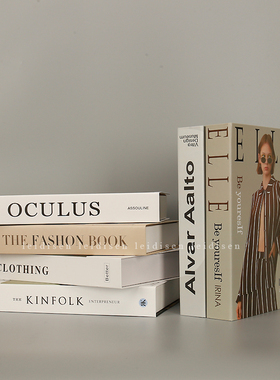 书籍英文轻奢风拍摄道具软装饰品