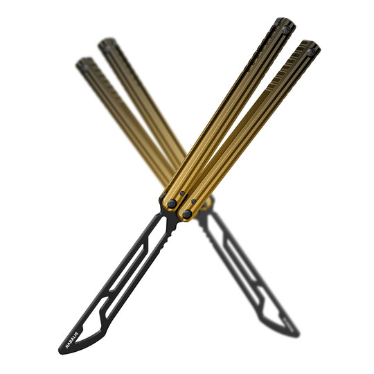 Nabalis-脉冲蝴蝶刀花式铝合金玩具冠绝天balisong安全未开刃