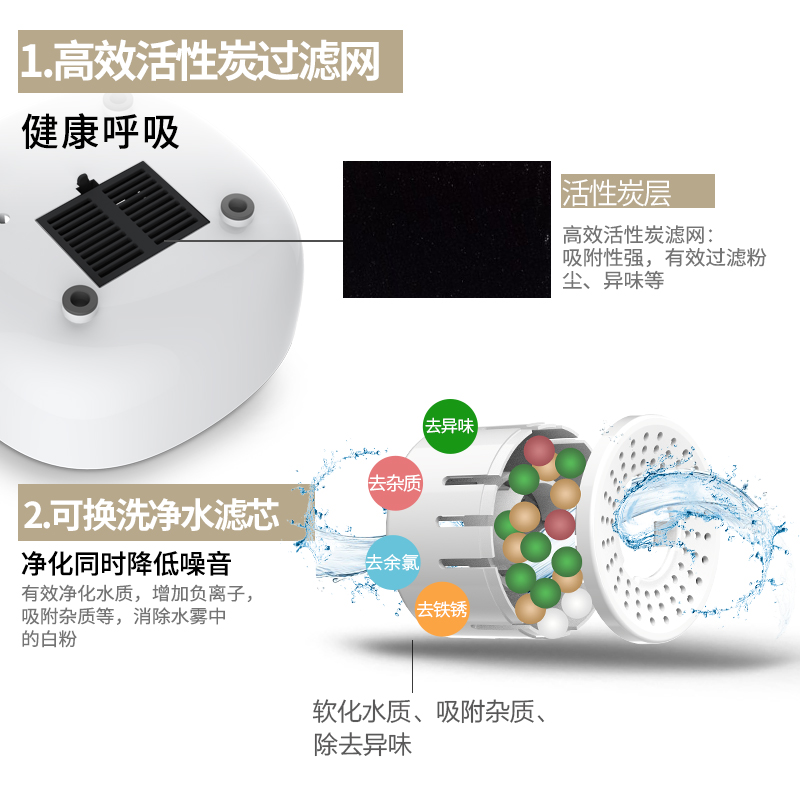 美菱加湿器家用静音大容量卧室办公室空调空气净化小型迷你香薰机 美菱加湿器家用静音大容量卧室办公室空调空气净化小型迷你香薰机
