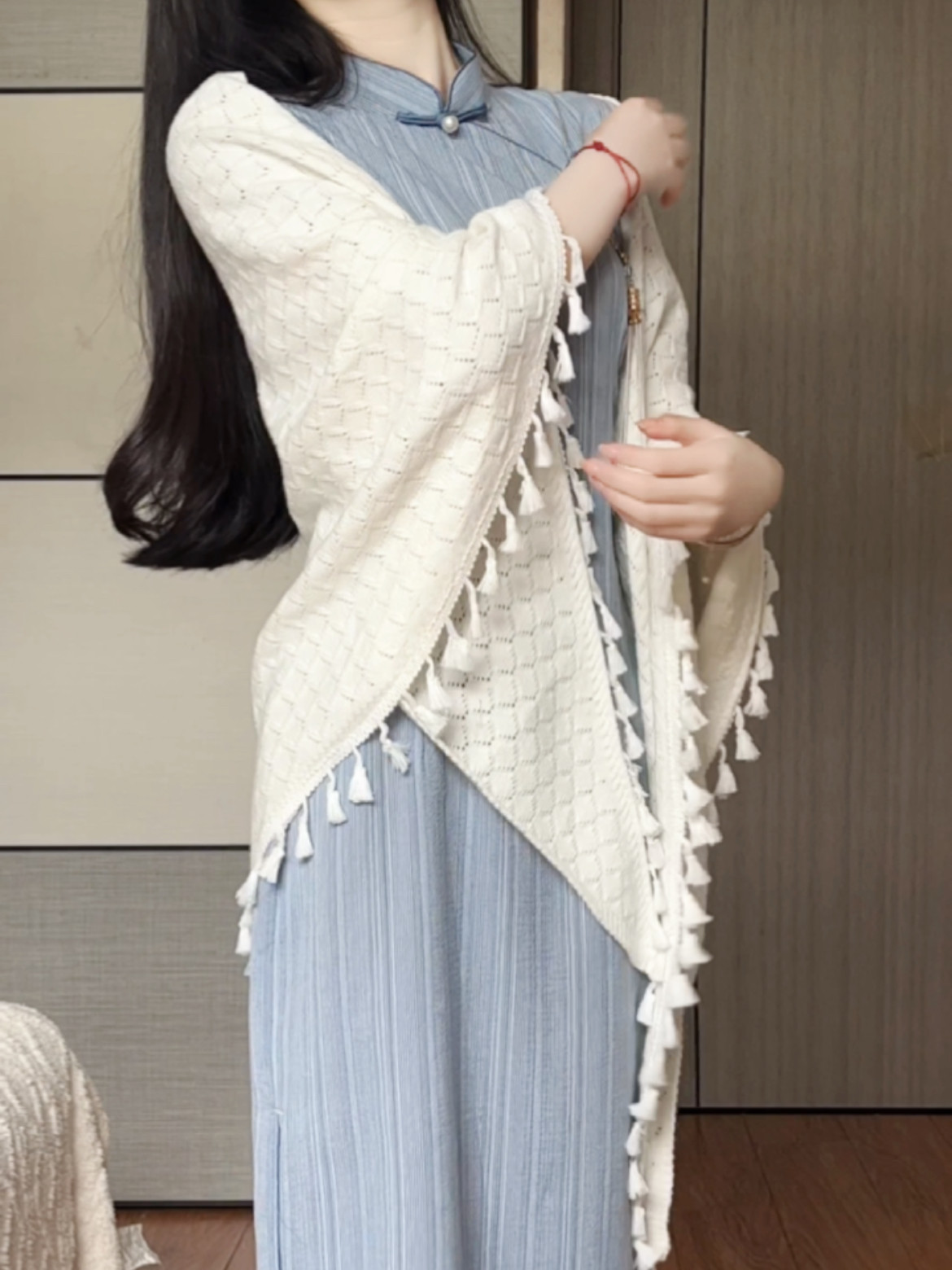 抹茶麻薯2024年秋冬新款文艺复古中国风开衫少女旗袍搭配小外套,淘宝优惠券,粉丝福利购,淘宝优惠卷