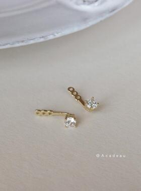 挂耳钉锆石925纯银锆石