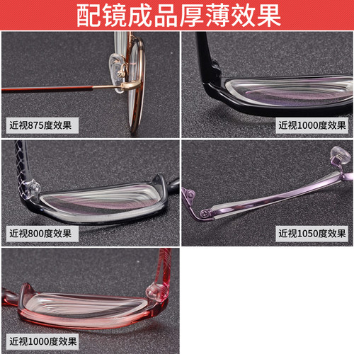 超薄1.9玻璃镜片防蓝光防辐射高度近视眼镜散光非球面超耐磨镜片 - 图3