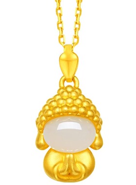 新款无相佛金色O字链吊坠