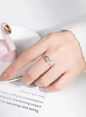 复古简约心形女戒6504