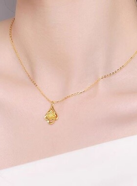 2026新款水滴莲花金色O字链