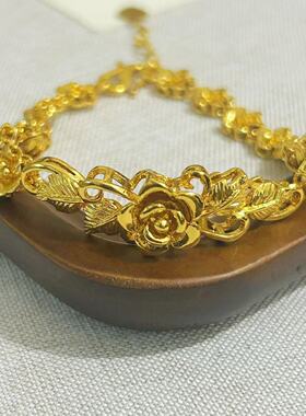 现货金色百花盛放手链