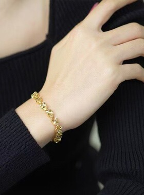 新款爱心四叶金手链14