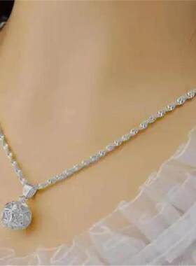 金色女水波吊坠款项百搭锁