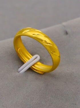 新款金色哑光流星雨戒指