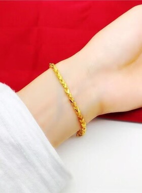 小鱼金色爱心可调节手链