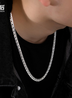 99纯银古巴链男款粗链子