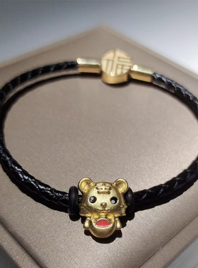 福字钛钢可穿黄金手绳