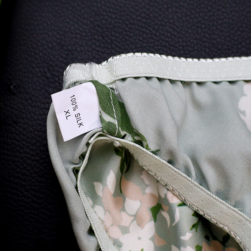 新款大码真丝内裤100%桑蚕丝素绉缎印花轻薄透气中腰三角裤女短裤,淘宝优惠券,粉丝福利购,淘宝优惠卷