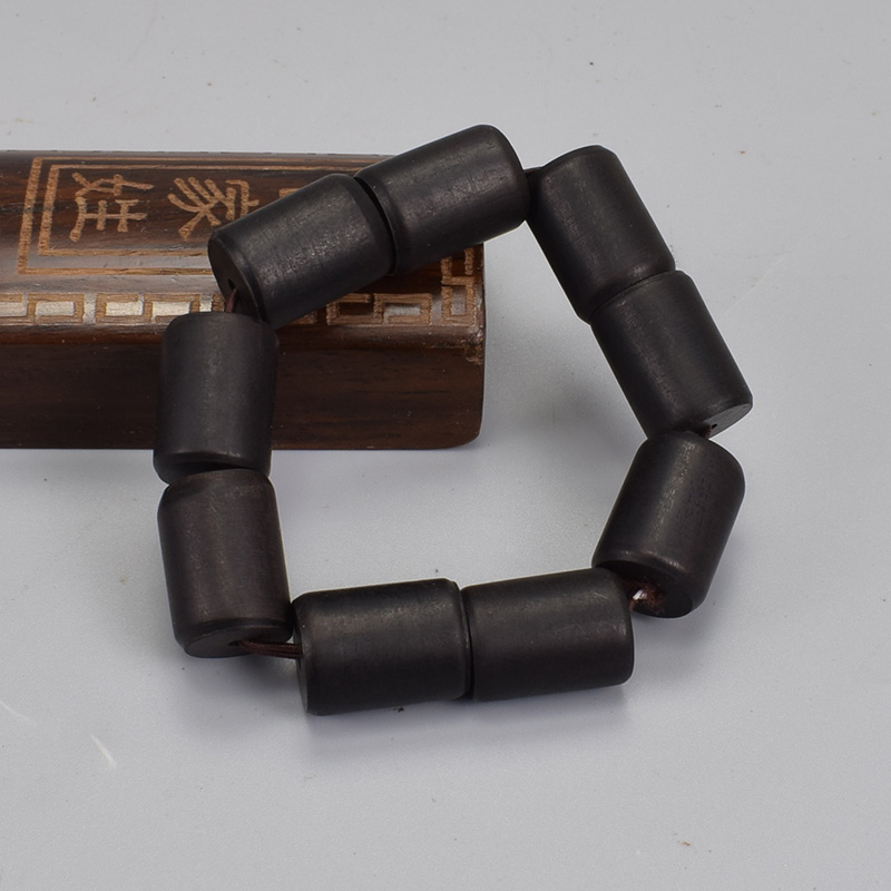 御圣正宗紫光檀木黑檀木手串老料原创男女情侣手链清仓 - 图0