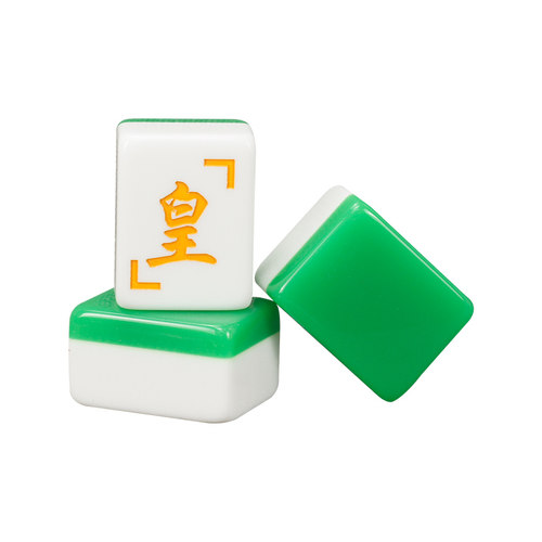 御圣麻将牌大号家用手搓麻将牌绿白色亚克力越南麻将牌套装送配件 - 图2