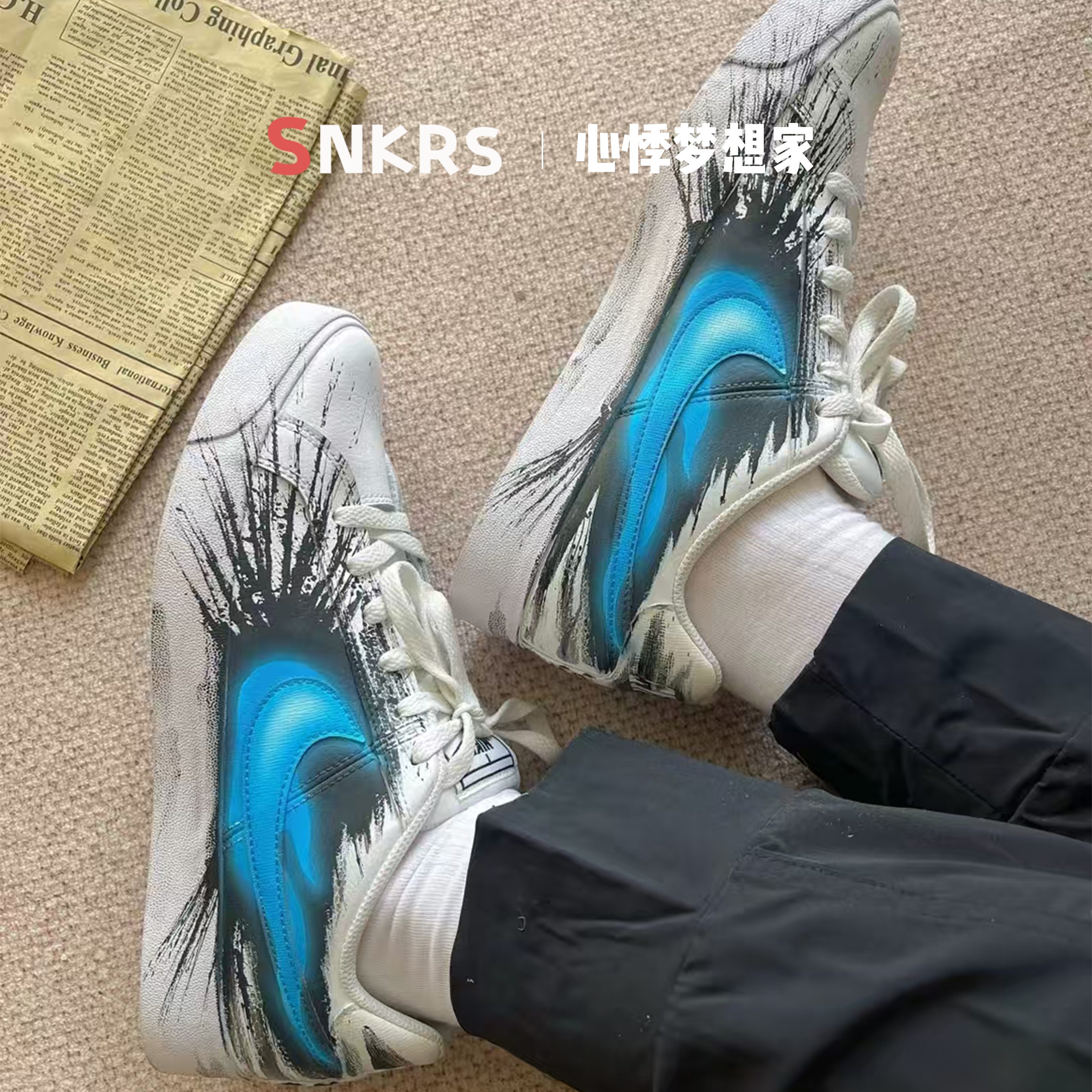 定制球鞋Nike Court Royale毒液3.0 耐克休闲百搭泼墨低帮板鞋男,淘宝优惠券,粉丝福利购,淘宝优惠卷