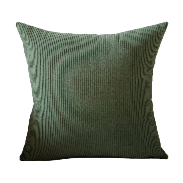 Corduroy solid color pillowcase does not contain core and is removable and washable