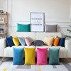 Solid color velvet rectangular pillow strip customized