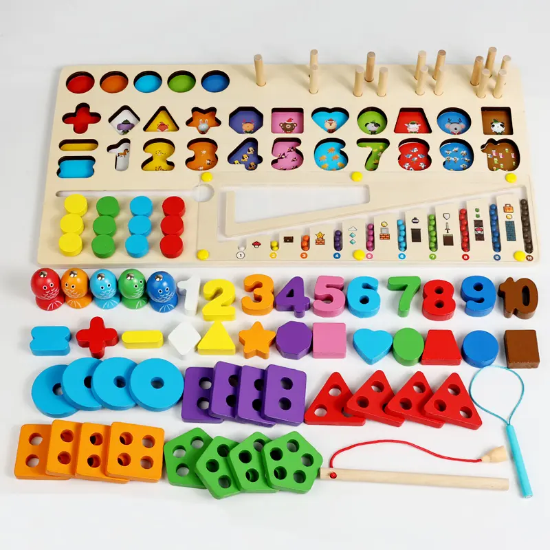 儿童玩具益智拼图男女孩蒙氏早教思维训练几何积木玩具科学实验,淘宝优惠券,粉丝福利购,淘宝优惠卷