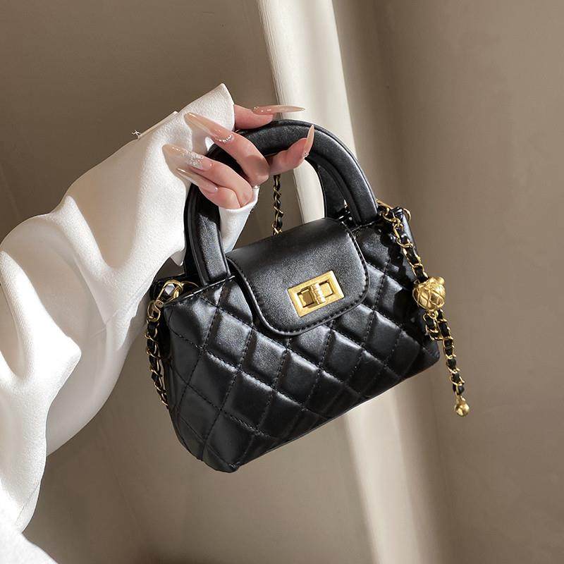 法式小众菱格链条包包女2025新款春夏时尚手提包通勤单肩斜挎小包,淘宝优惠券,粉丝福利购,淘宝优惠卷