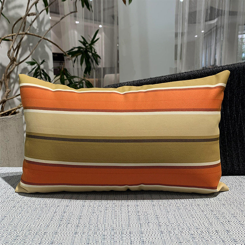 长方形防水防晒靠枕户外庭院露台沙发藤椅腰枕花卉条纹纯色靠垫,淘宝优惠券,粉丝福利购,淘宝优惠卷
