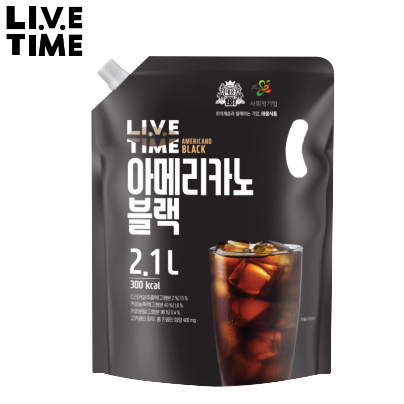 韩国进口livetime即饮咖啡饮料美式黑咖2100ml大容量 - 图3