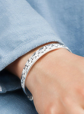 九乐推拉时尚风繁星送女友银手镯