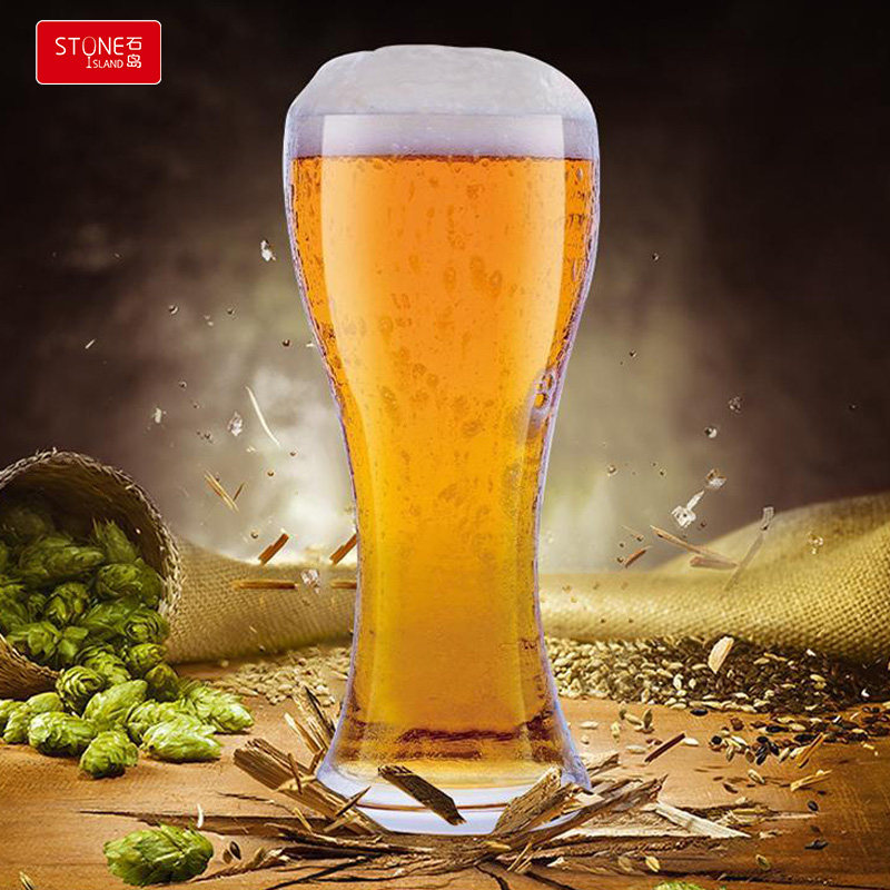 石岛水晶玻璃啤酒杯KTV酒吧酒杯果汁饮料杯欧式扎啤杯子6支ins风,淘宝优惠券,粉丝福利购,淘宝优惠卷