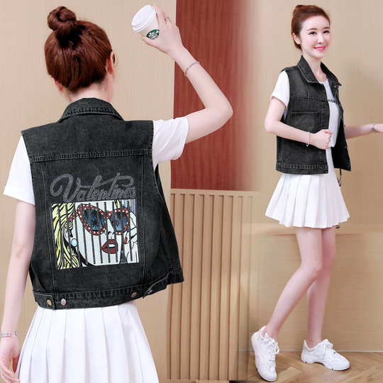 Women's Jacket Versatile Style Casual Denim Vest