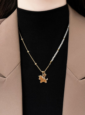 2026新中式小马串珠锁骨链