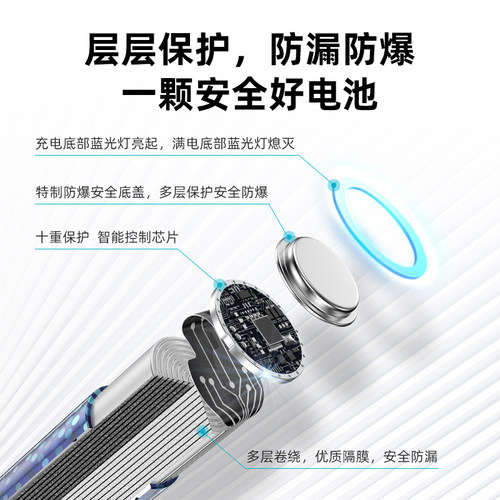 南孚锂可充充电电池5号2节1.5V恒压2小时快充五号充电锂5号电池 - 图3