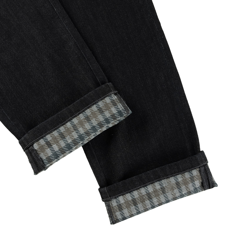 Aquascutum/雅格狮丹秋冬新品时尚男士休闲黑色牛仔裤Q5072EM011 - 图3