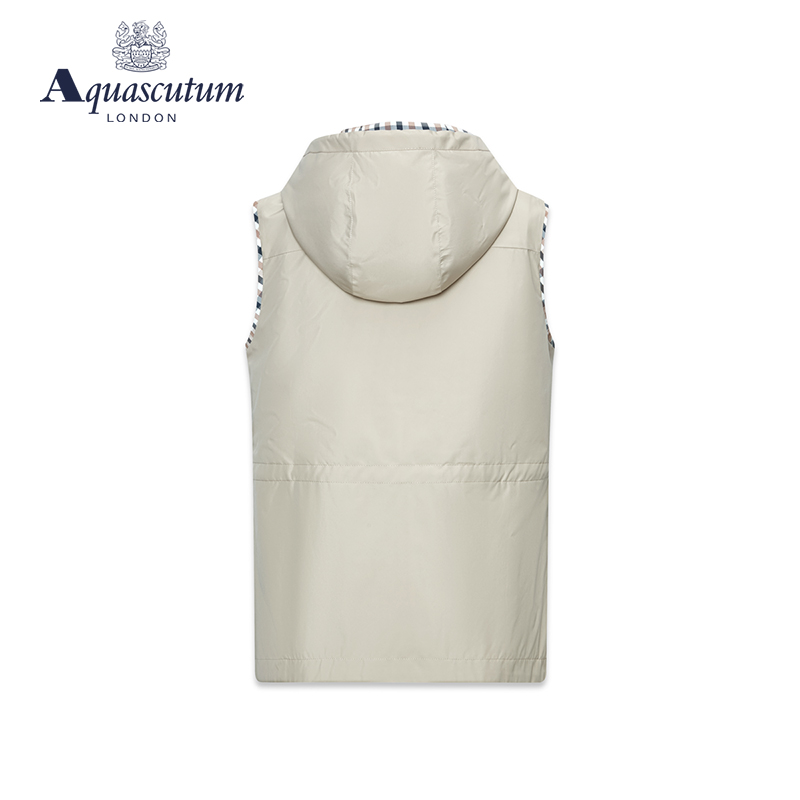 Aquascutum/雅格狮丹春夏新款无袖格纹女式休闲背心Q4947EL011 - 图3