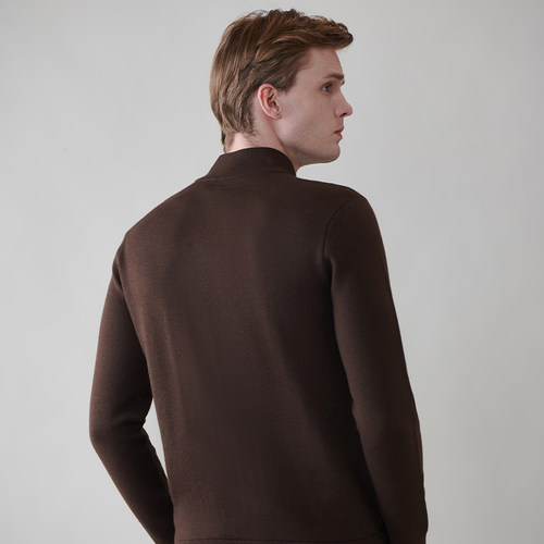 Aquascutum/雅格狮丹秋冬新品时尚男纯色休闲针织外套Q5067EM101 - 图2