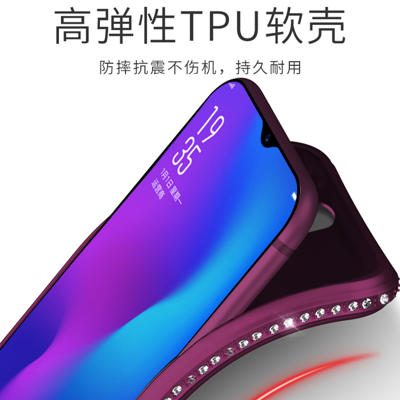 oppoA11手机壳女款oppo A11x液态硅胶ooppa9全包边防摔opopA9x超薄软壳A11仙女网红opopa92s磨砂磁吸支架潮红 - 图2