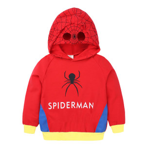 ins英雄联盟cosplay造型衣男童蝙蝠侠蜘蛛侠连帽面具卫衣长袖T恤