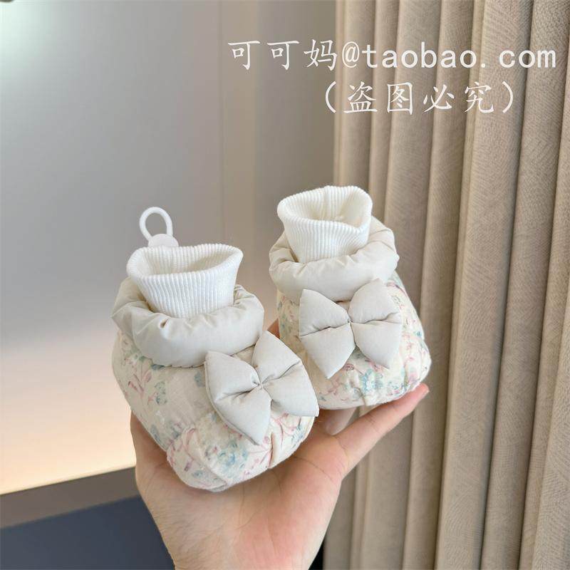 秋冬季加厚加绒棉鞋女宝宝婴儿公主鞋袜1岁不掉0-6-12月步前鞋袜,淘宝优惠券,粉丝福利购,淘宝优惠卷