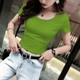 Tide, короткая футболка с коротким рукавом, белый цветной ростомер, короткий рукав, коллекция 2023, в обтяжку, высокая талия