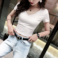 Белый, V-образный вырез