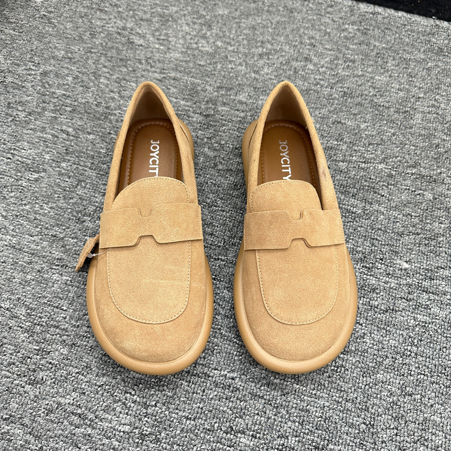 手慢无！纯原大码平底防滑乐福鞋女复古圆头真皮柔软一脚蹬勃肯鞋,淘宝优惠券,粉丝福利购,淘宝优惠卷