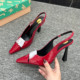 Source single temperament pointed toe comfortable breathable high heel sandals